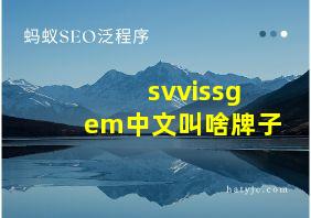 svvissgem中文叫啥牌子