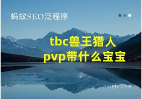 tbc兽王猎人pvp带什么宝宝