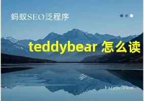 teddybear 怎么读