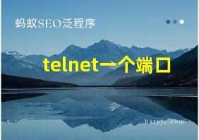 telnet一个端口