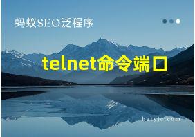 telnet命令端口