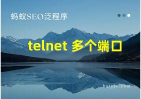 telnet 多个端口