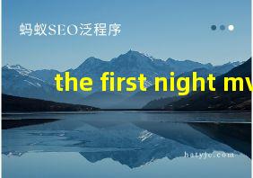 the first night mv