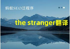 the stranger翻译