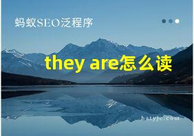 they are怎么读