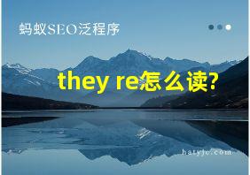 they re怎么读?