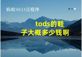 tods的鞋子大概多少钱啊