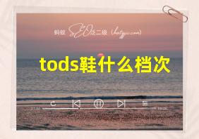 tods鞋什么档次