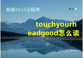 touchyourheadgood怎么读