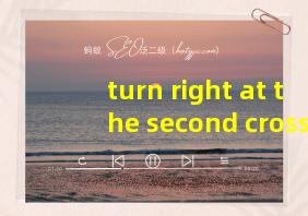 turn right at the second crossing翻译