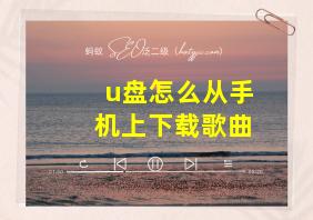 u盘怎么从手机上下载歌曲