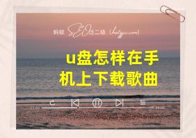 u盘怎样在手机上下载歌曲