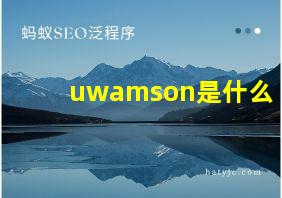 uwamson是什么