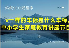 v一样的车标是什么车标,中小学生家庭教育讲座节目