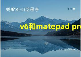 v6和matepad pro