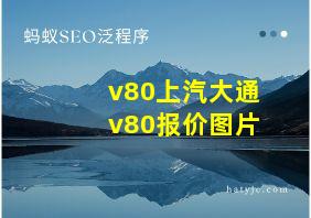 v80上汽大通v80报价图片