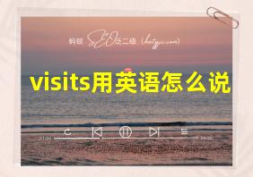 visits用英语怎么说