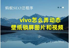 vivo怎么弄动态壁纸锁屏图片和视频