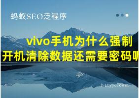 vivo手机为什么强制开机清除数据还需要密码呢