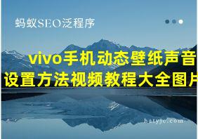 vivo手机动态壁纸声音设置方法视频教程大全图片