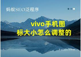 vivo手机图标大小怎么调整的