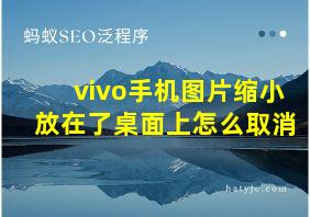 vivo手机图片缩小放在了桌面上怎么取消