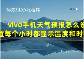 vivo手机天气预报怎么设置每个小时都显示温度和时间