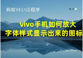 vivo手机如何放大字体样式显示出来的图标