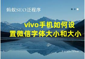 vivo手机如何设置微信字体大小和大小