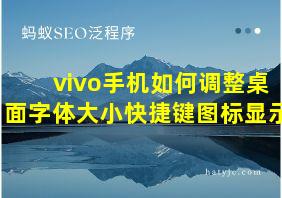 vivo手机如何调整桌面字体大小快捷键图标显示