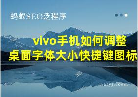 vivo手机如何调整桌面字体大小快捷键图标