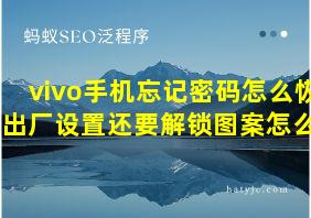 vivo手机忘记密码怎么恢复出厂设置还要解锁图案怎么办