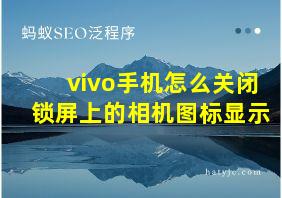 vivo手机怎么关闭锁屏上的相机图标显示