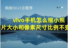 vivo手机怎么缩小照片大小和像素尺寸比例不变