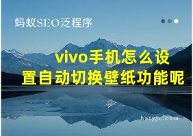 vivo手机怎么设置自动切换壁纸功能呢