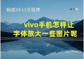 vivo手机怎样让字体放大一些图片呢