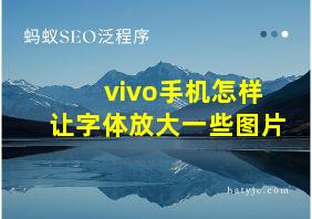 vivo手机怎样让字体放大一些图片