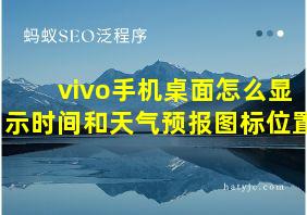 vivo手机桌面怎么显示时间和天气预报图标位置