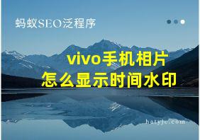 vivo手机相片怎么显示时间水印