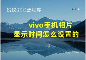 vivo手机相片显示时间怎么设置的