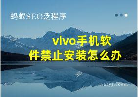 vivo手机软件禁止安装怎么办