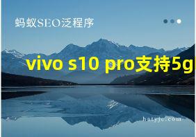 vivo s10 pro支持5g吗