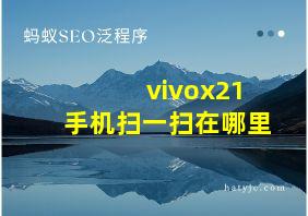 vivox21手机扫一扫在哪里