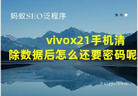 vivox21手机清除数据后怎么还要密码呢