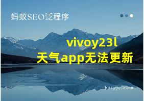 vivoy23l天气app无法更新