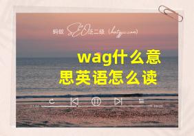 wag什么意思英语怎么读