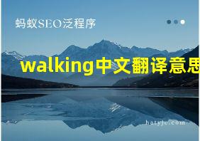 walking中文翻译意思