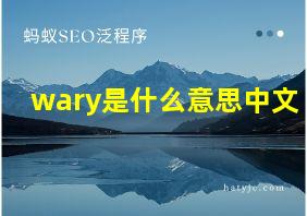 wary是什么意思中文