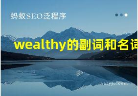 wealthy的副词和名词