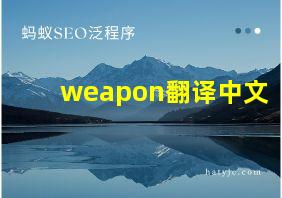 weapon翻译中文